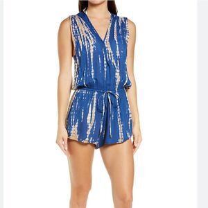 Elan  Romper Womens Size XS cover up tie dye Boho Summer Beach Resort wear Rayon